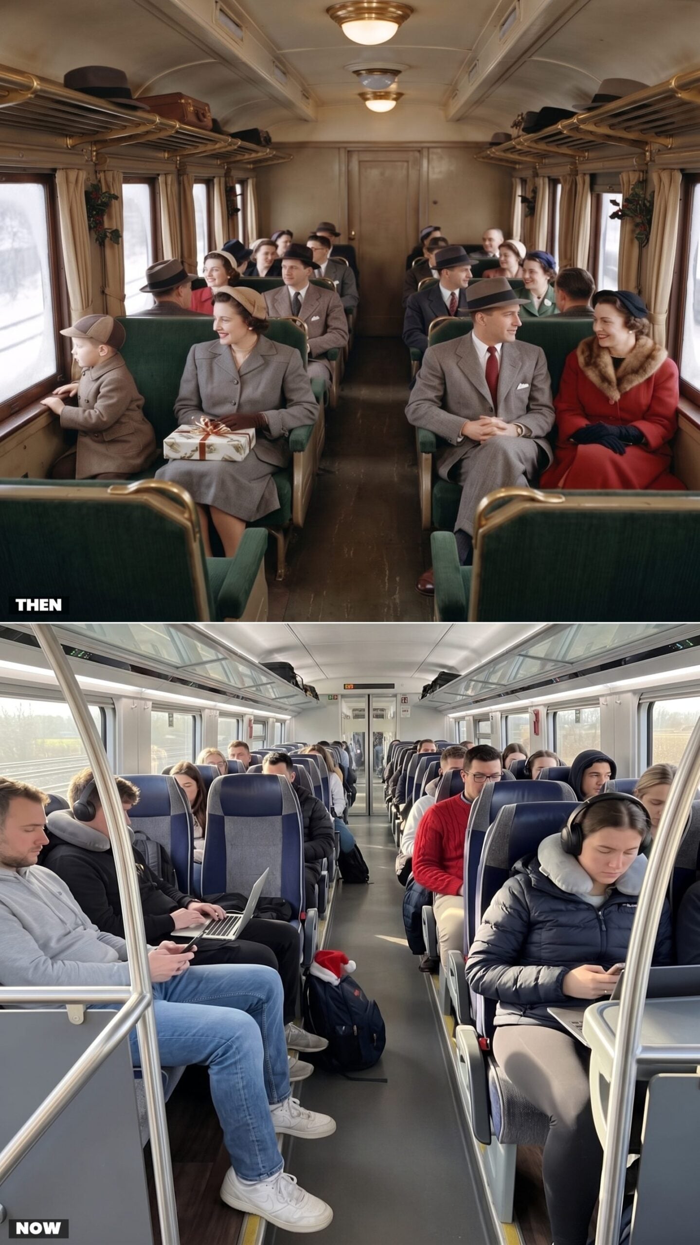 Passengers in Suits and Dresses vs. Casual Travel Clothes