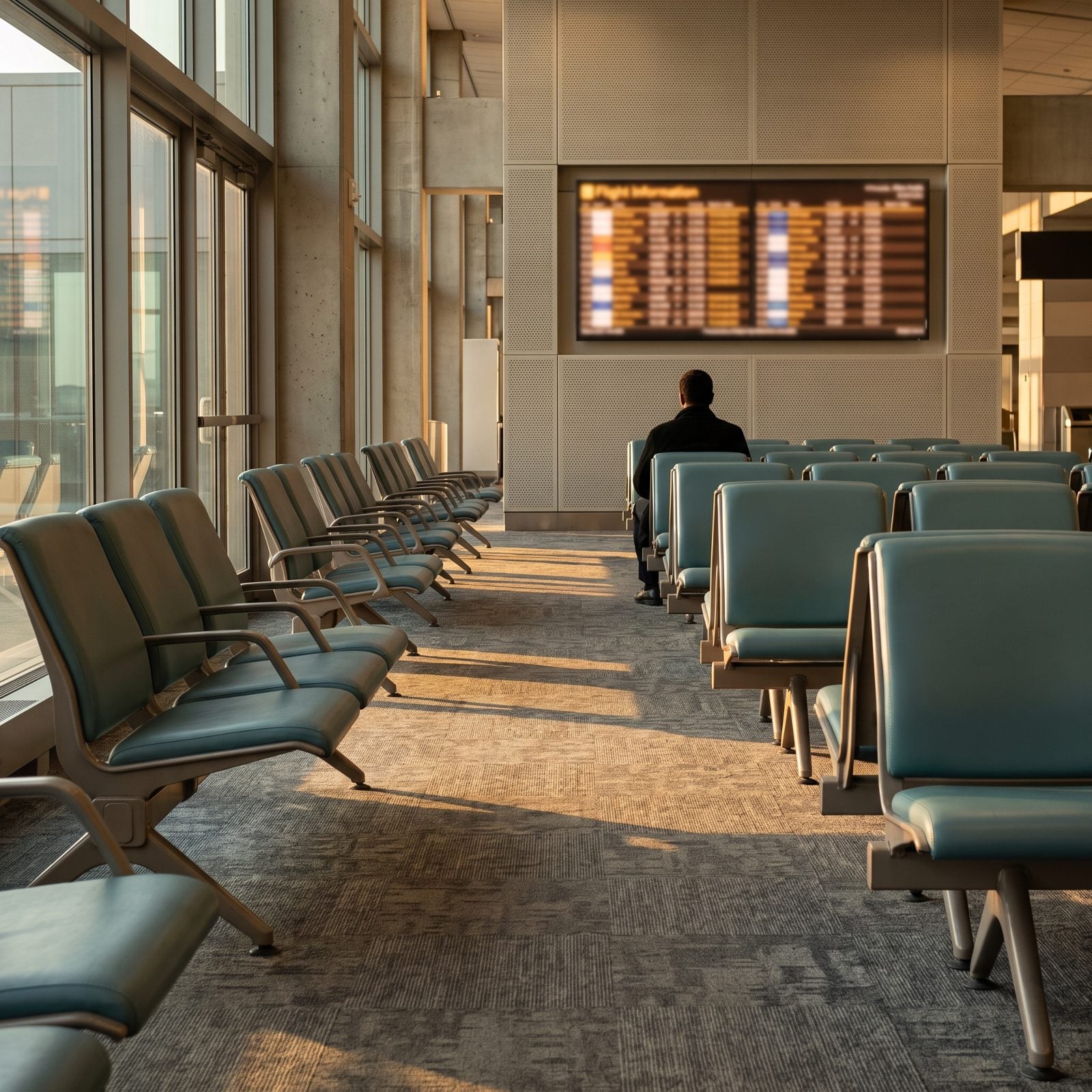 Pick the Gate Seat That Faces the Information Display