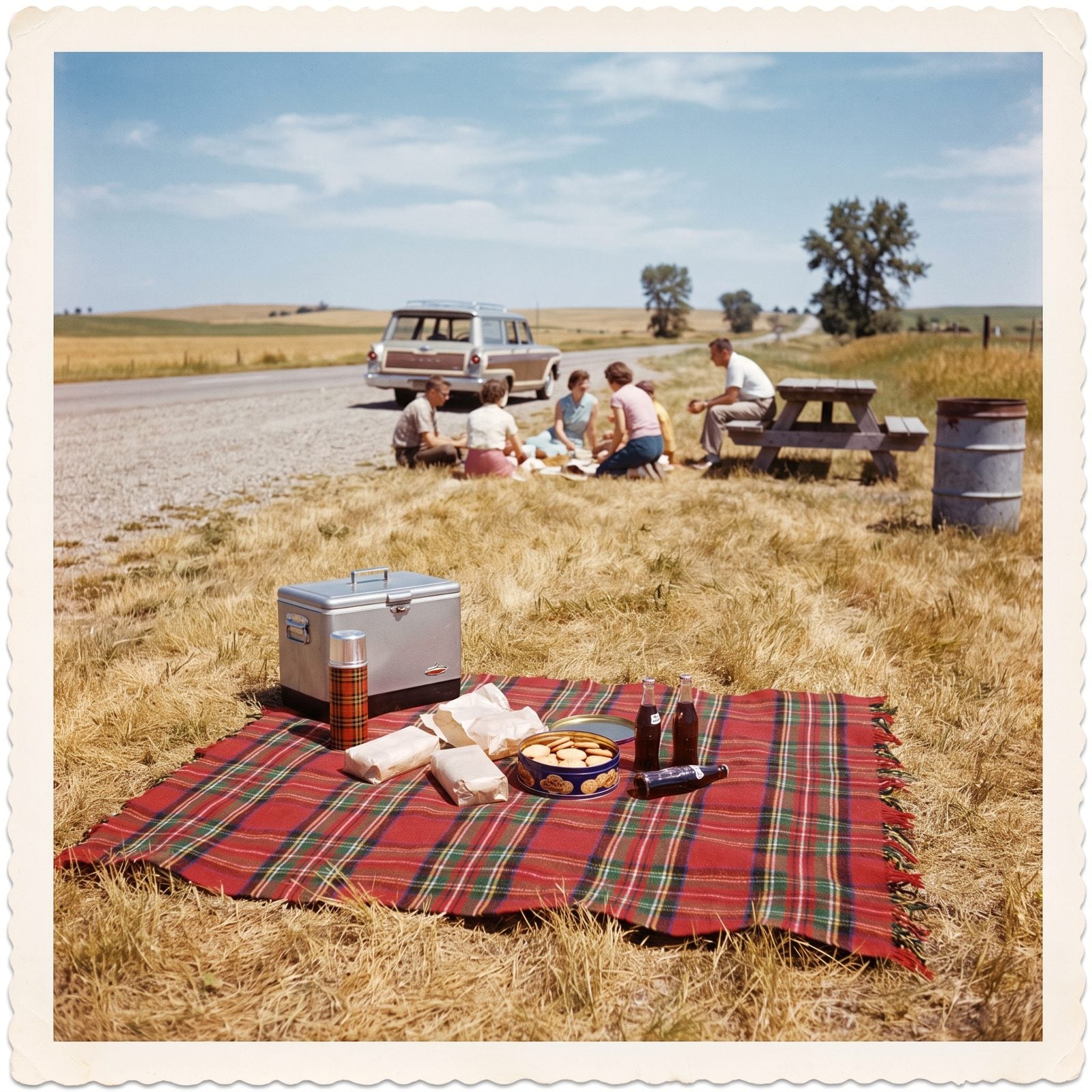 The Picnic Spread at a Highway Pull-Off