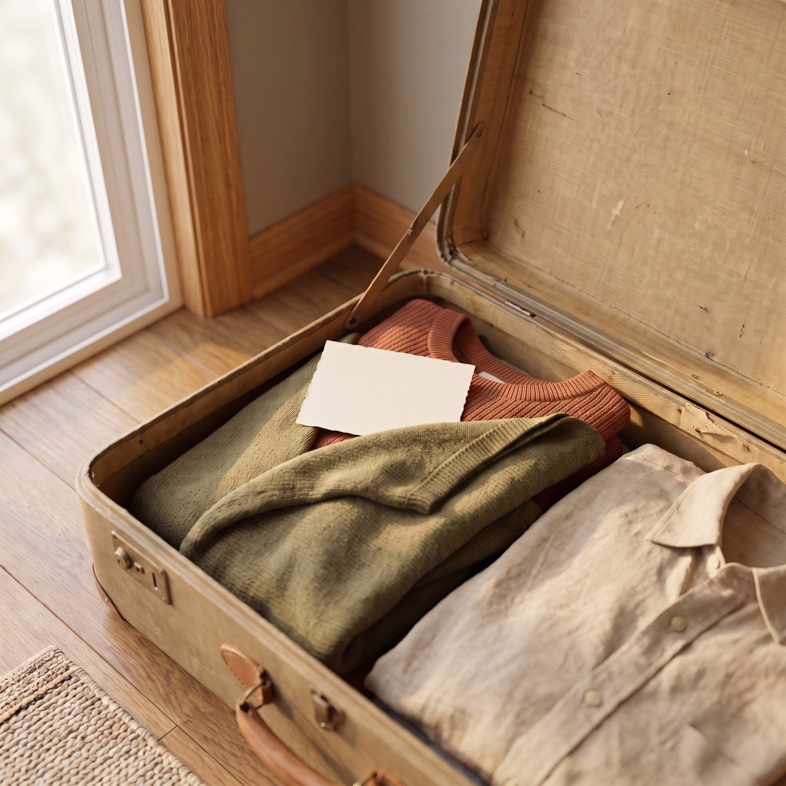 Place a Contact Card Inside the Suitcase