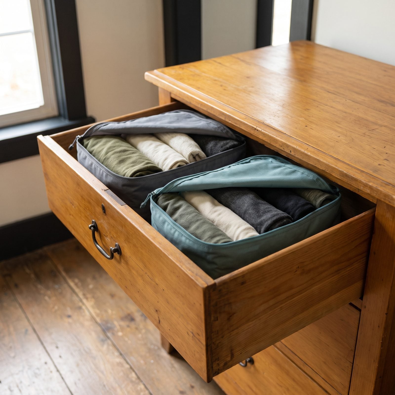 Place Packing Cubes Directly Into Drawers