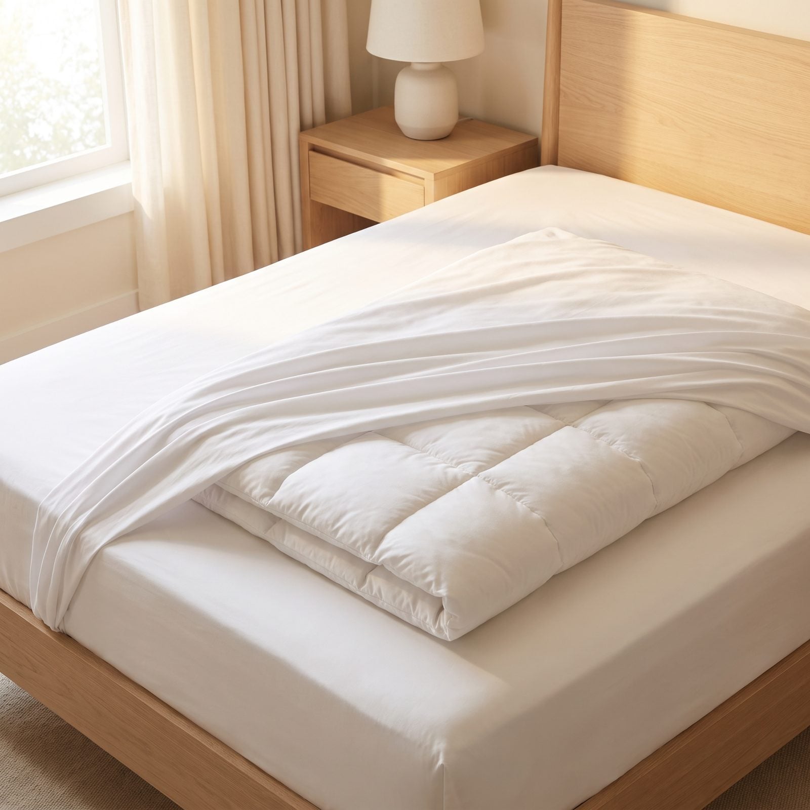 Place a Spare Duvet Beneath the Fitted Sheet to Soften a Firm Mattress