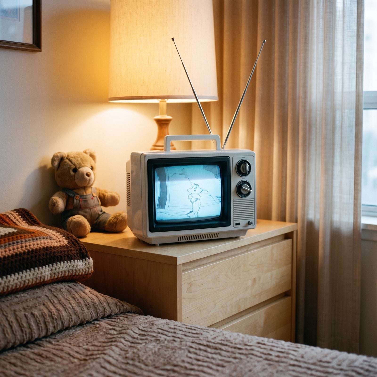 The Portable Black-and-White Television for the Kids' Room