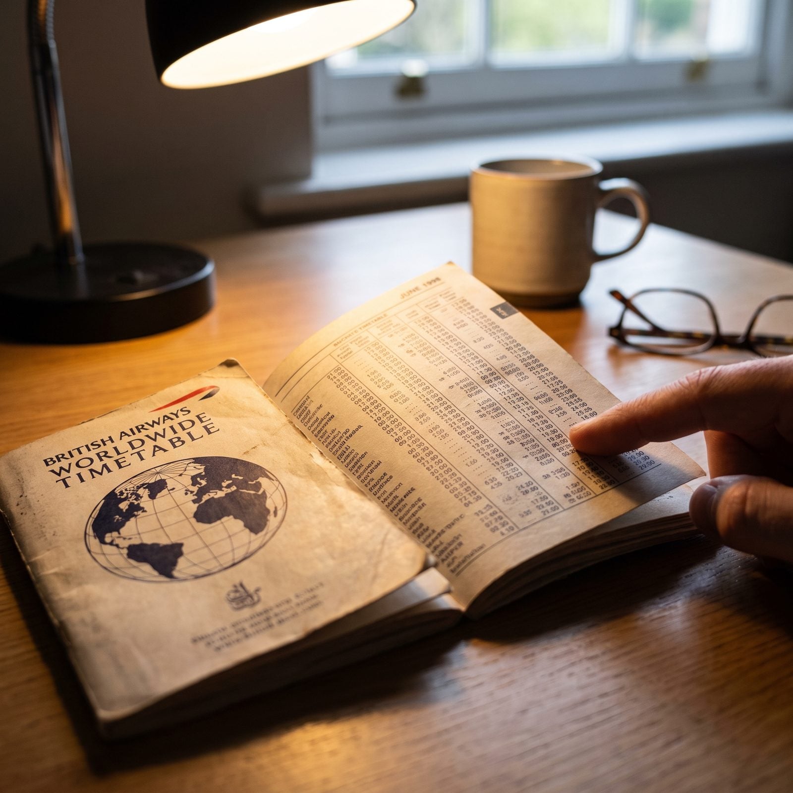 Printed Timetables Used to Plan Flights