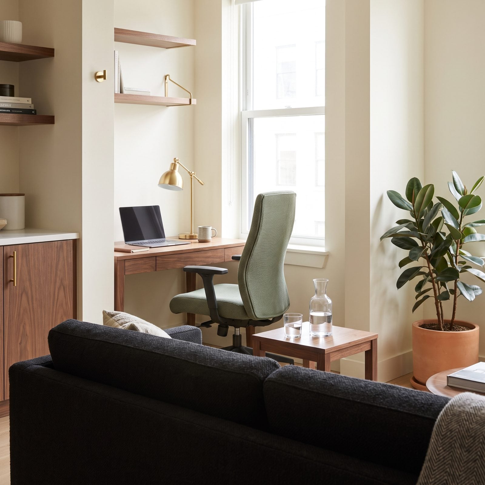 A Private Workspace for When the In-Room Desk Is a Joke