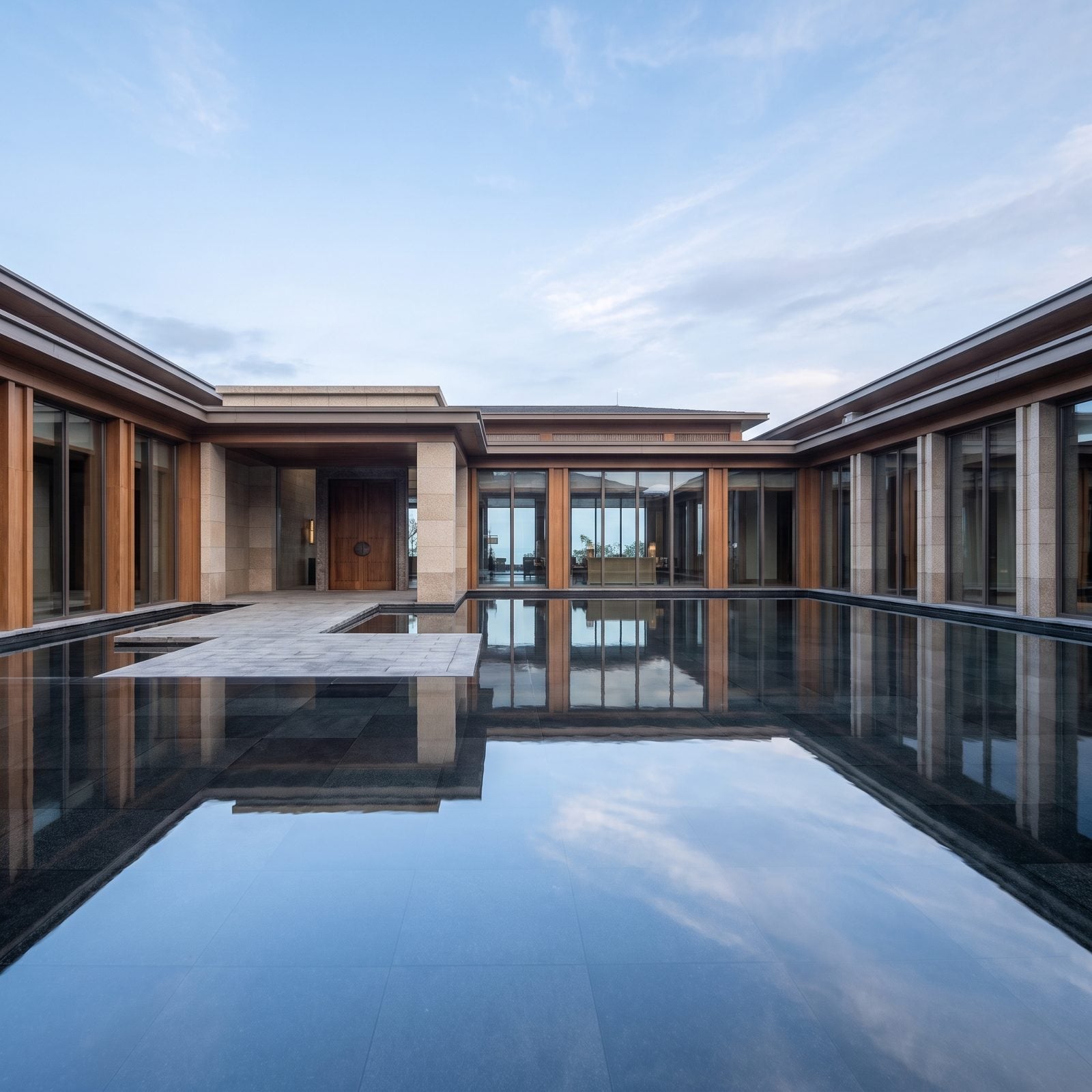 A Reflecting Pool That Hands You Stillness Before You Check In