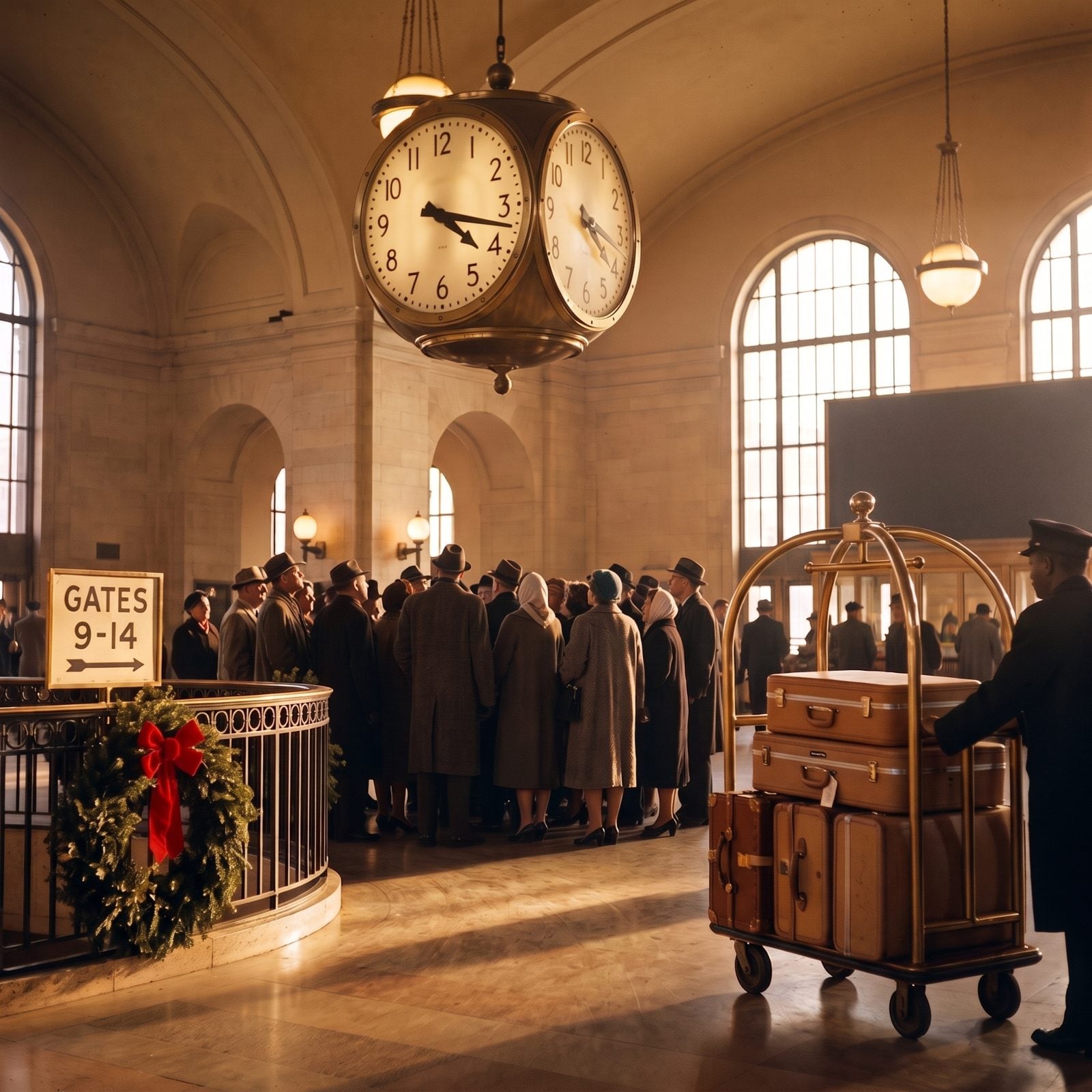 Relatives Waited Beneath Giant Analog Clocks Without Live Arrival Tracking