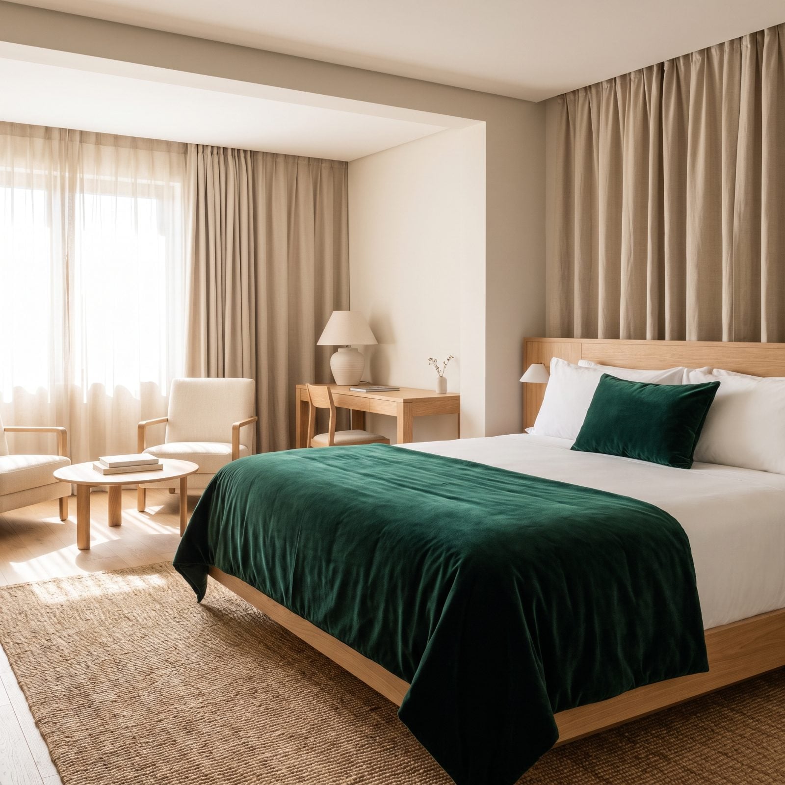 A Restrained Palette With One Rich Accent Color Feels Cohesive