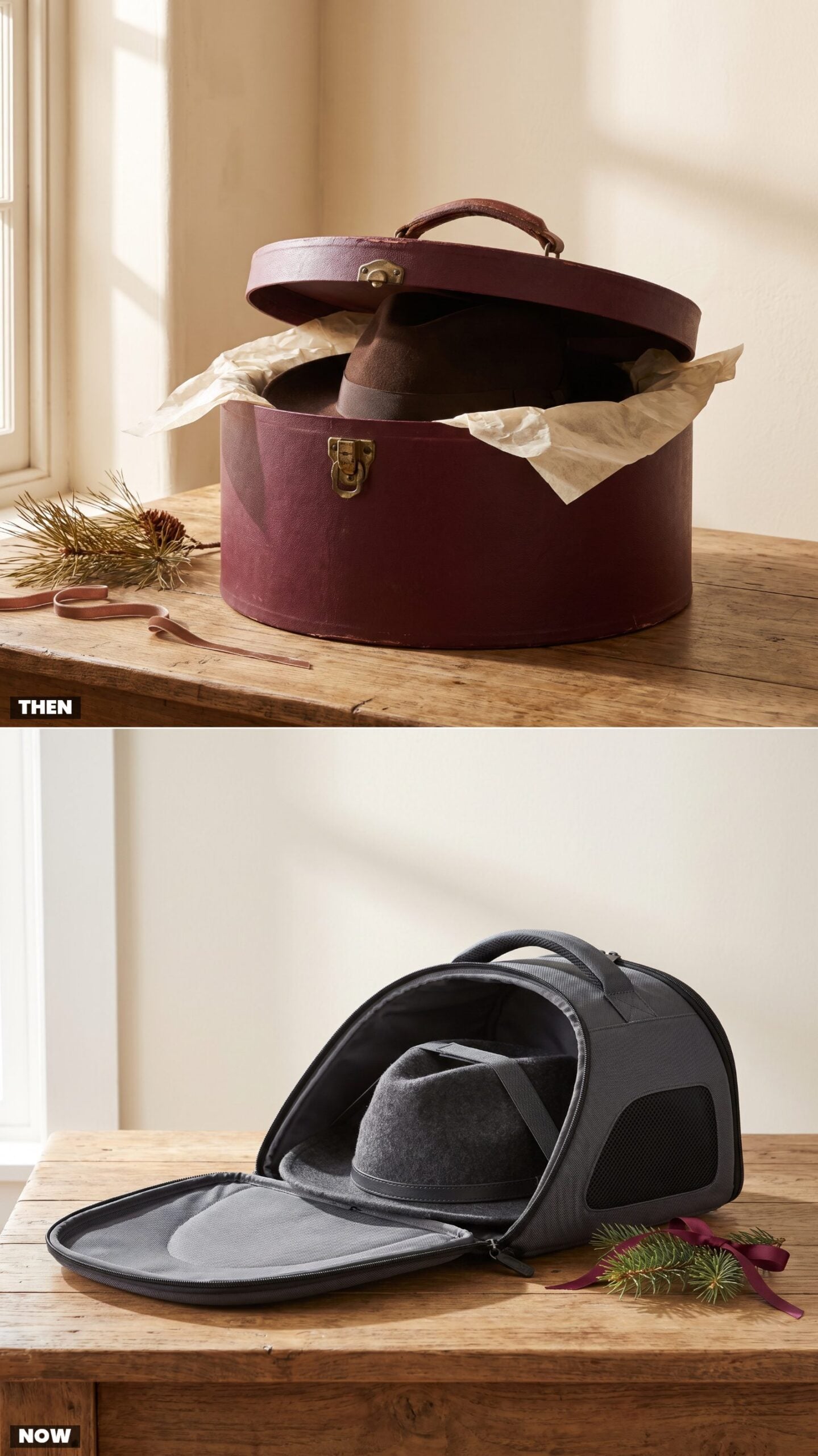The Rigid Hatbox vs. the Crush-Resistant Hat Carrier