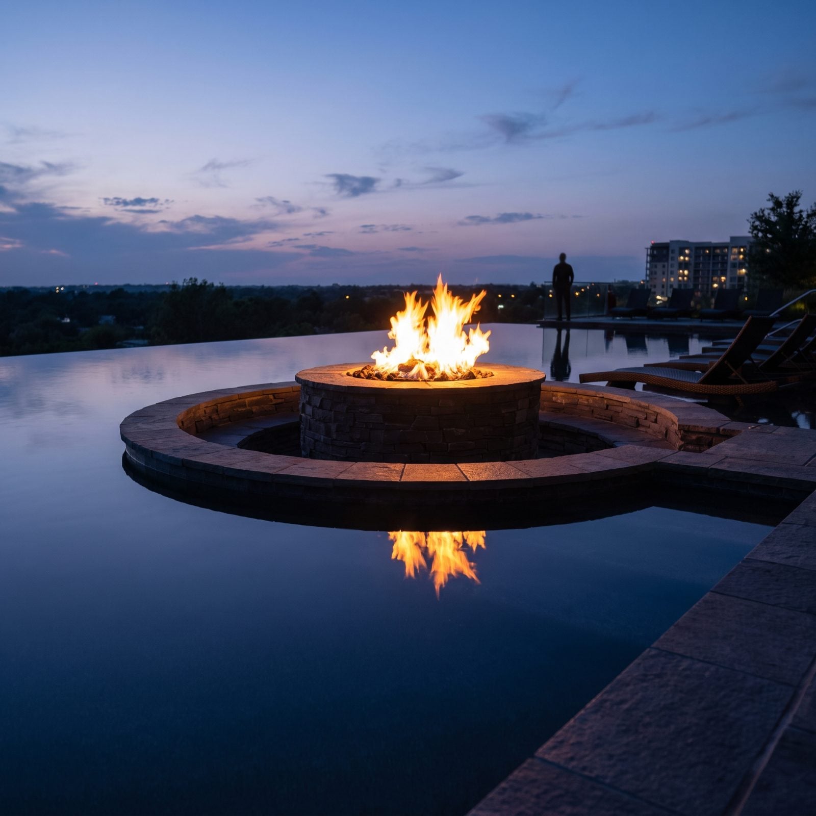 A Ring of Fire Burning From the Center of the Water