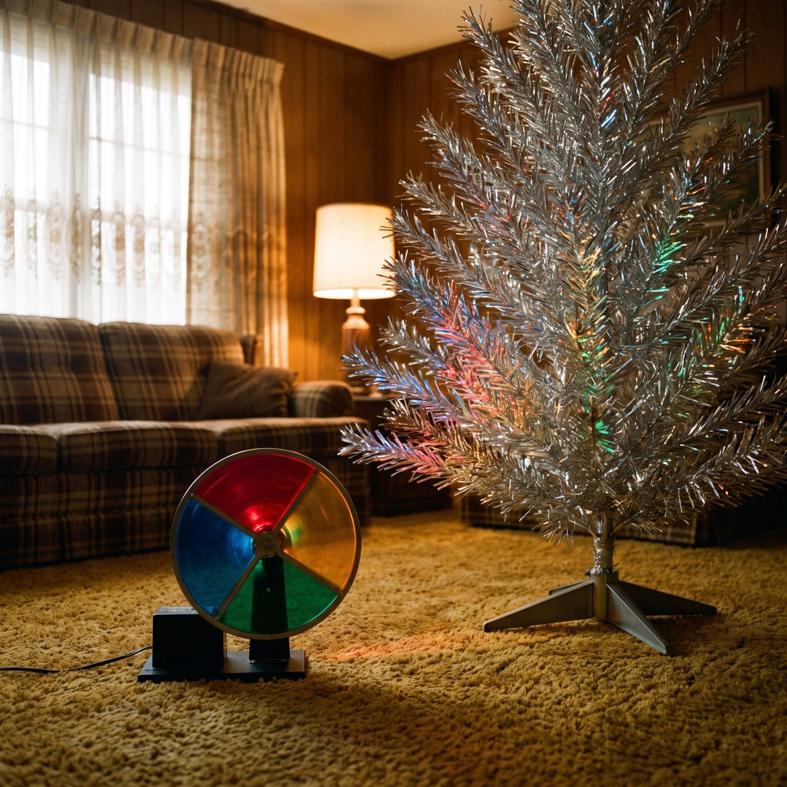 The Rotating Color Wheel That Turned the Aluminum Tree Four Different Colors