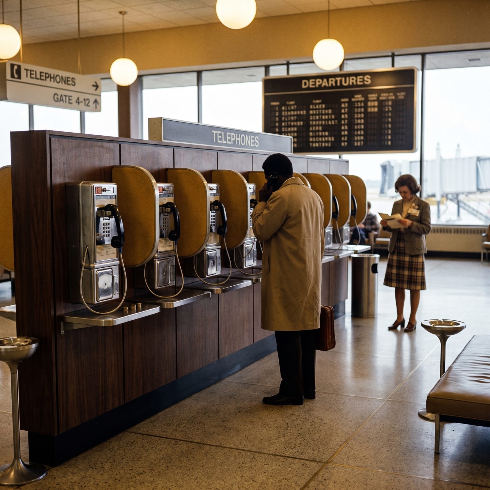 Rows of Payphones That Were Your Only Link to Home or the Office