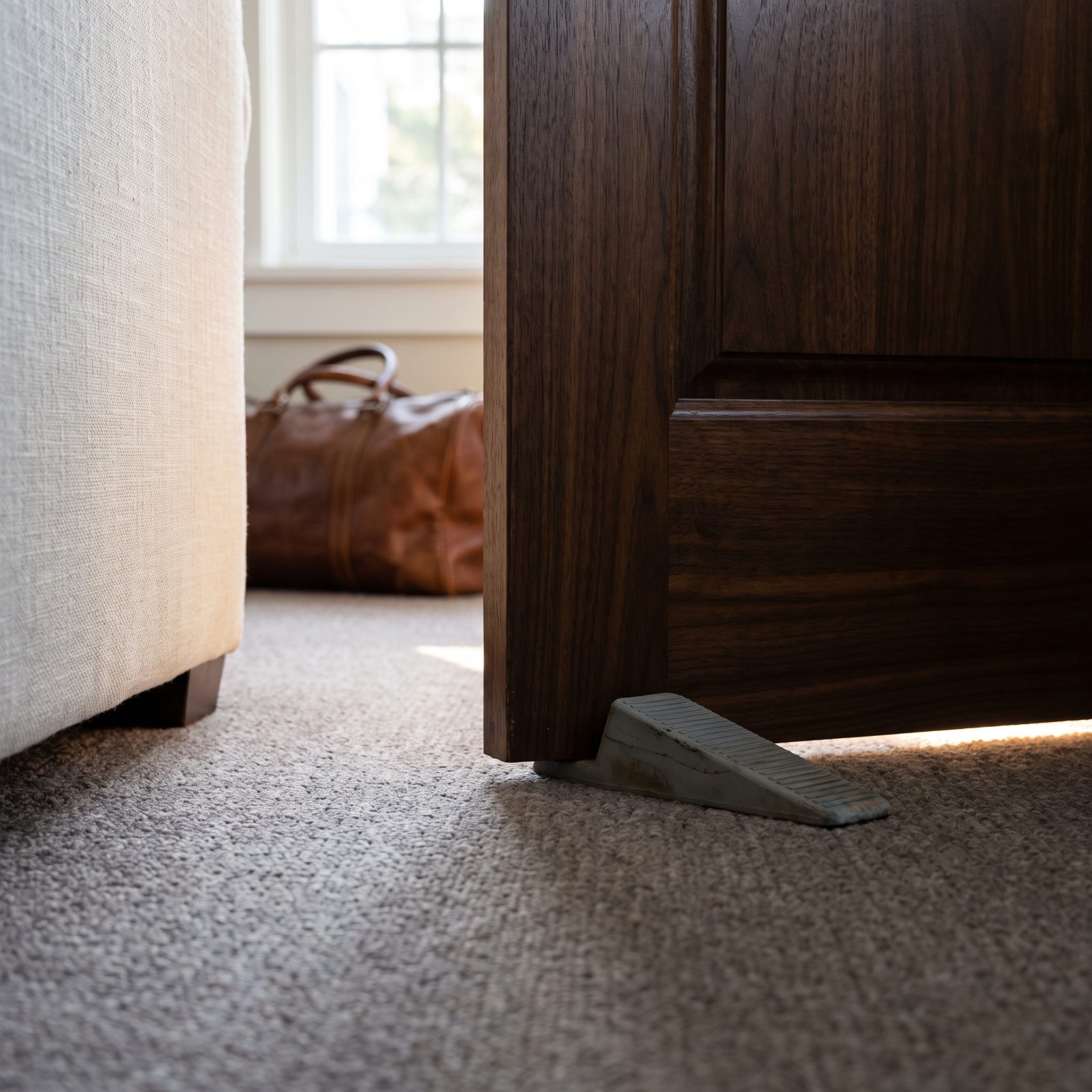 A Rubber Doorstop That Locks You In at Night