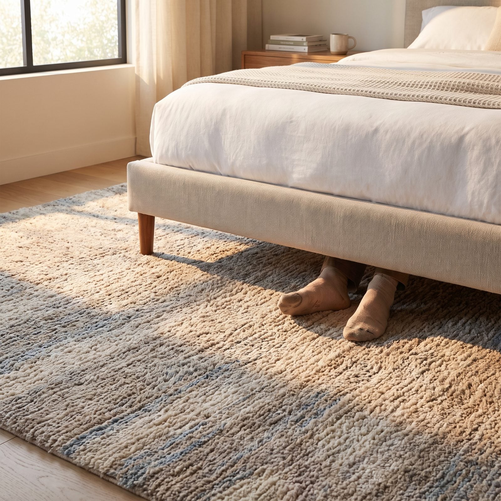 A Rug Large Enough to Push the Bed Onto