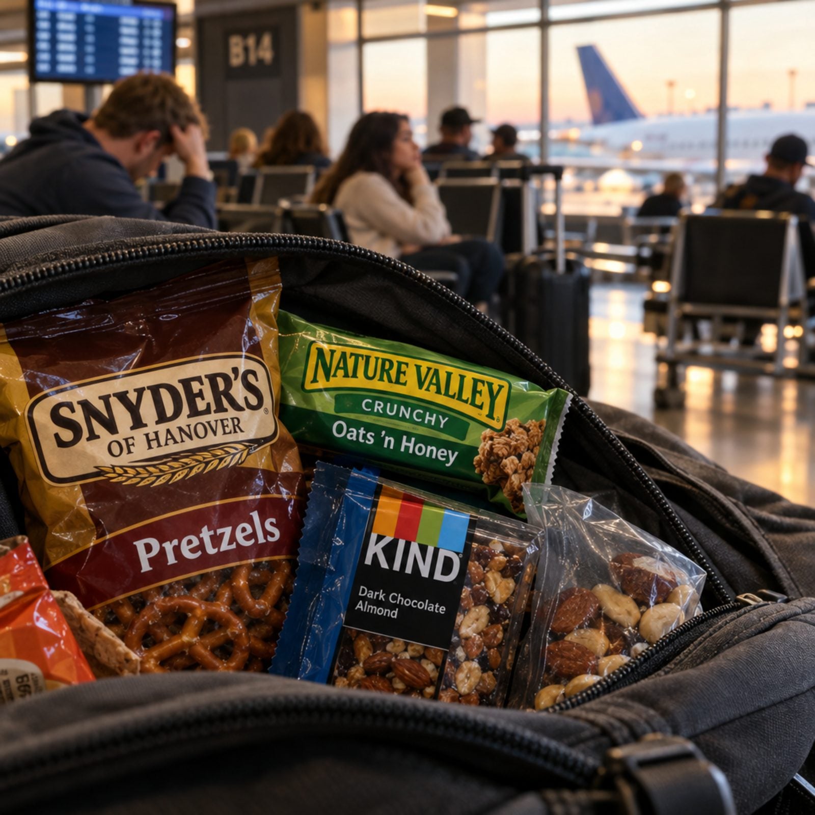 Saving Travel Snacks for Delays Rather Than Planned Meals