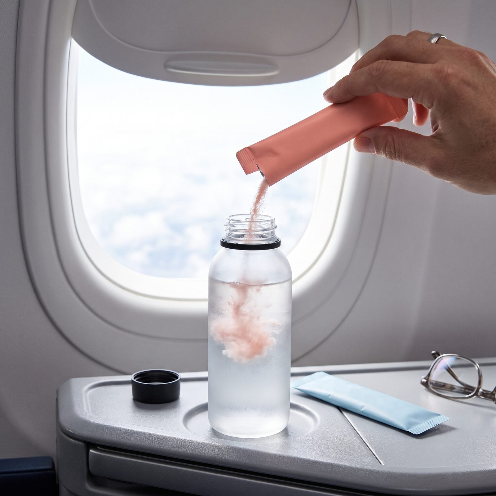 Single-Serve Electrolyte Packets for Dry Cabin Air