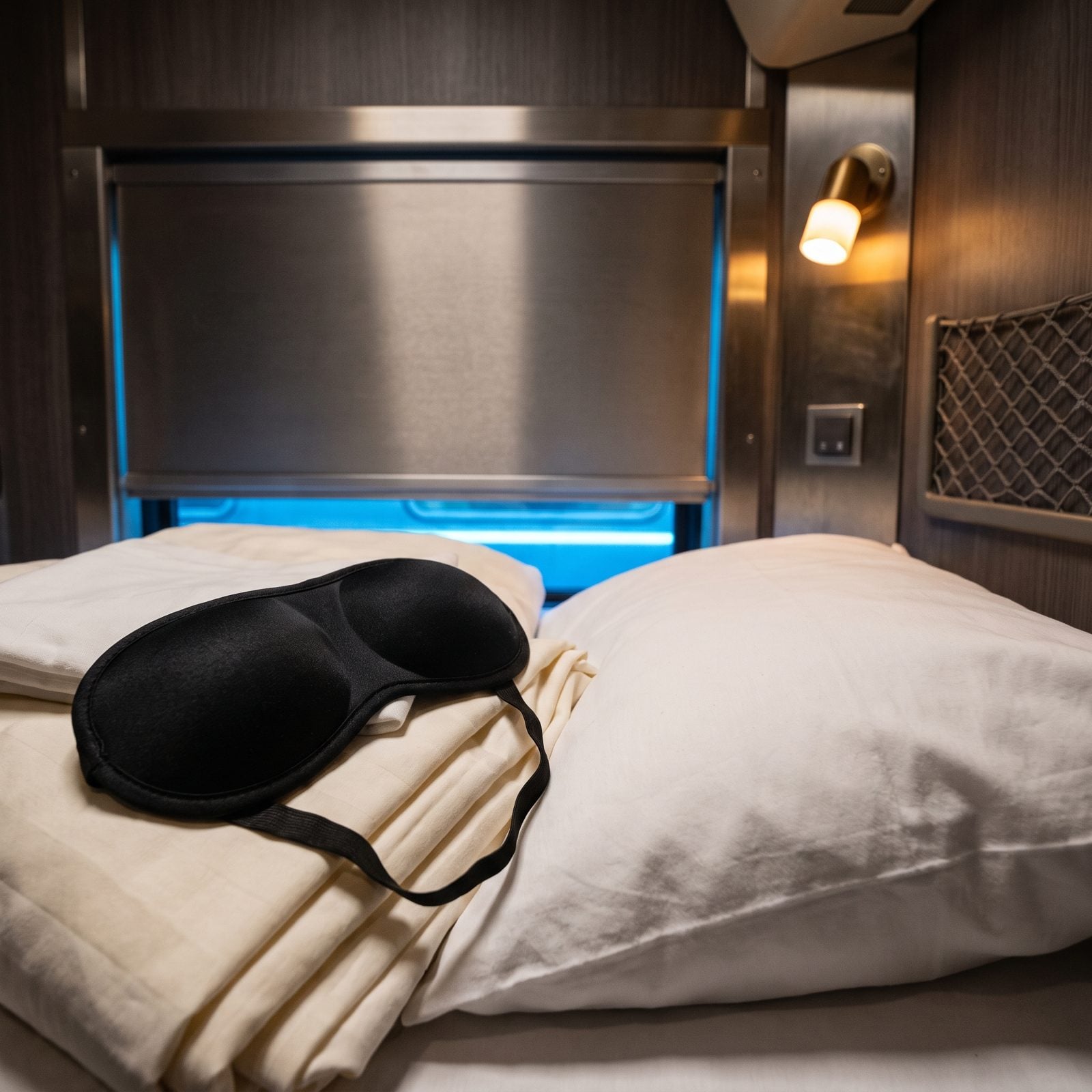 Skipping an Eye Mask in a Cabin With Corridor Lighting