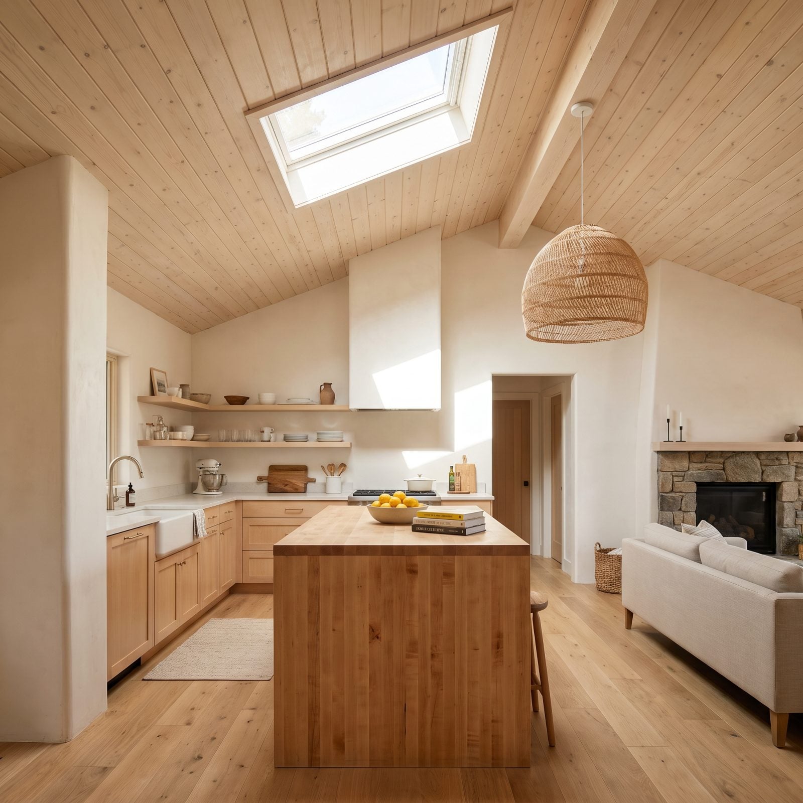 A Skylight That Finds the Dark Dead Center of the Floor Plan