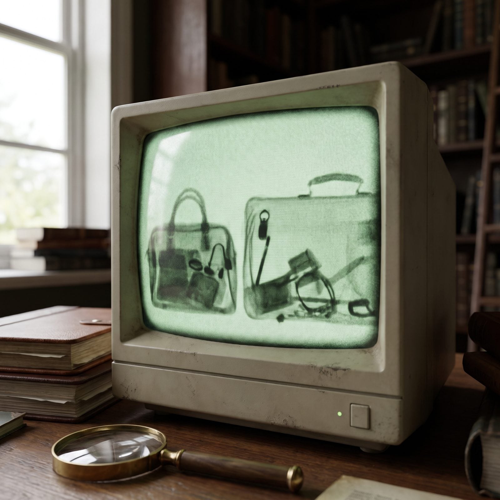 Small X-Ray Monitors With Grainy Green Images