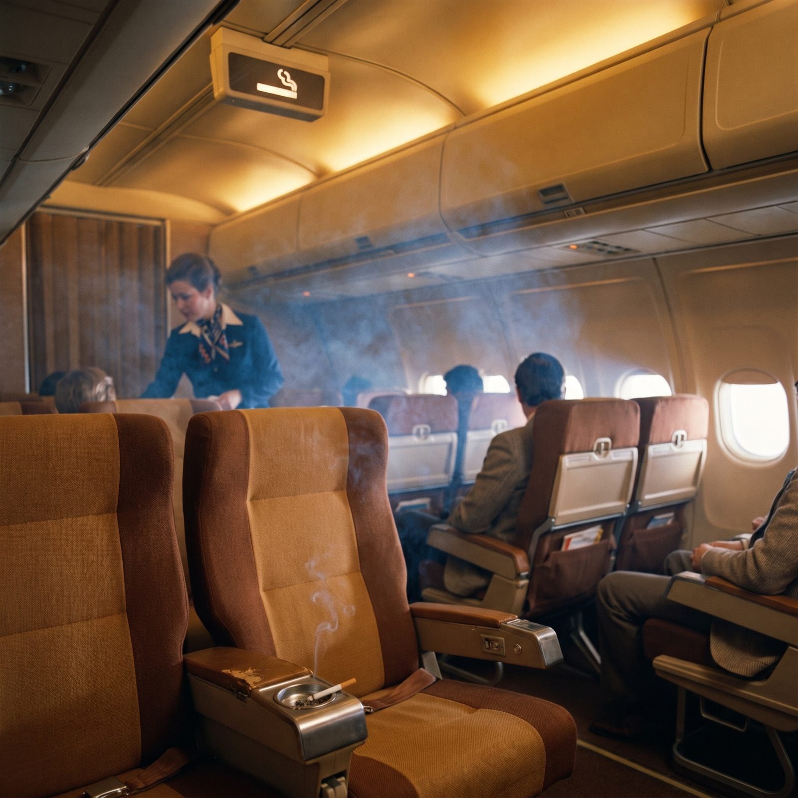Smoking Sections in the Back of the Cabin
