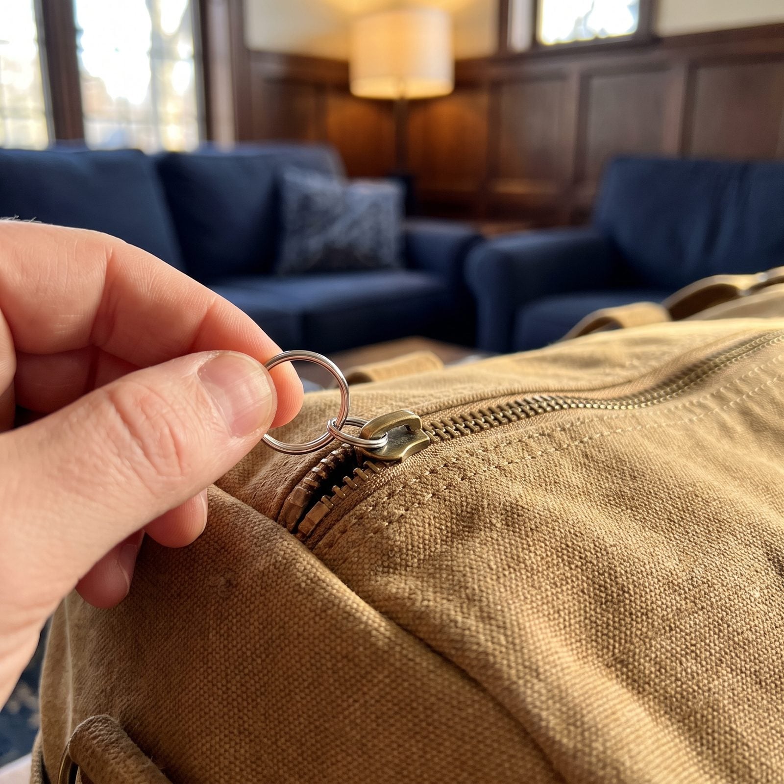 A Split Key Ring That Resurrects a Dead Zipper Pull