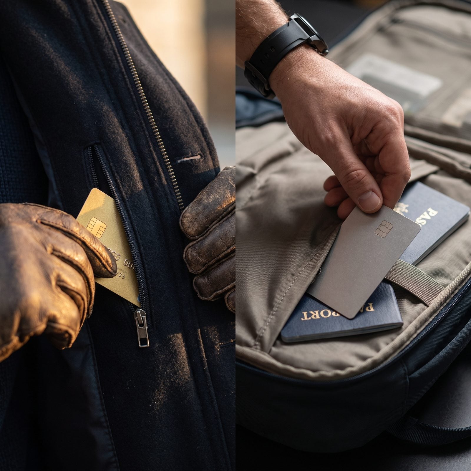 Splitting Payment Cards Between Two Secure Places