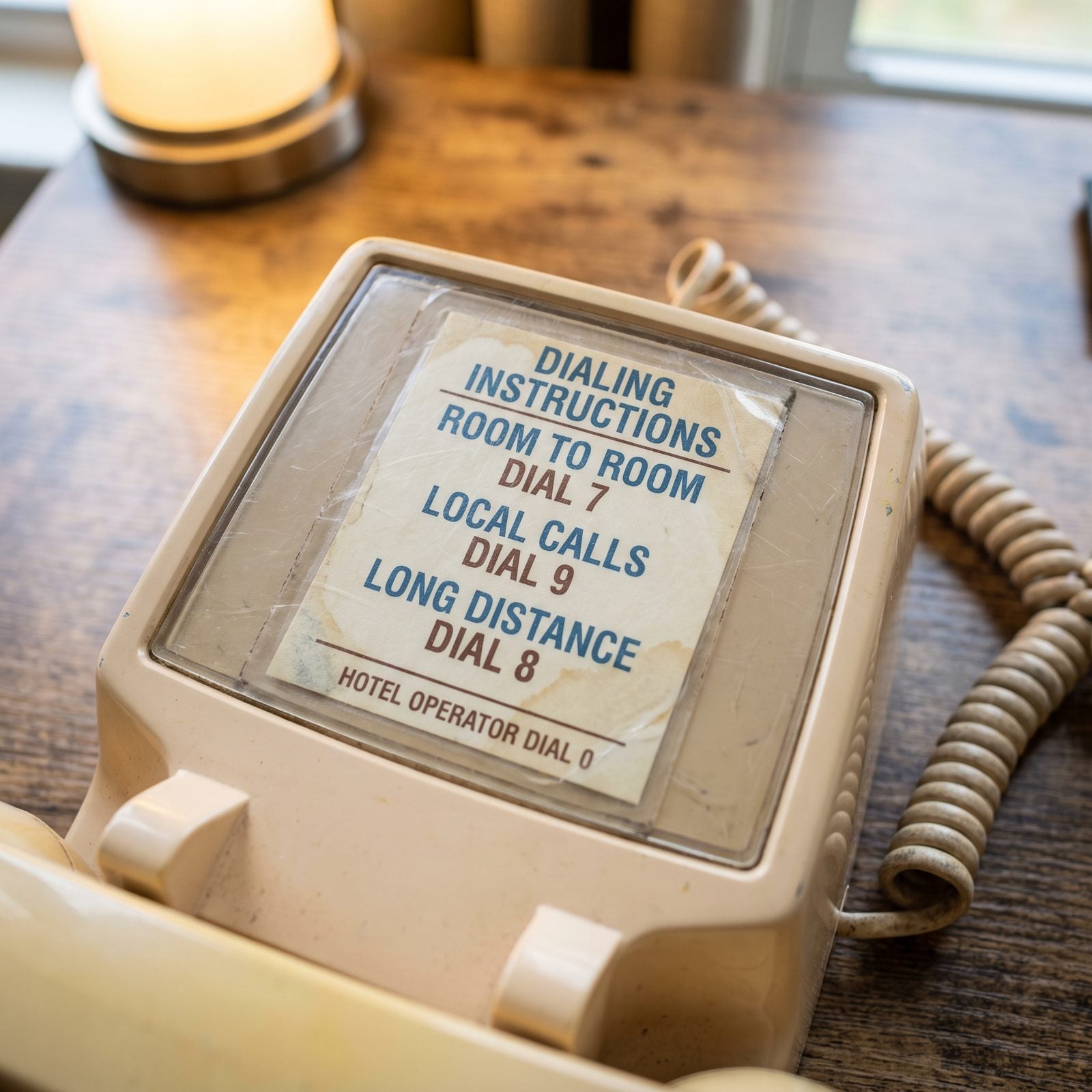 The Telephone With the Printed Dialing Instruction Card