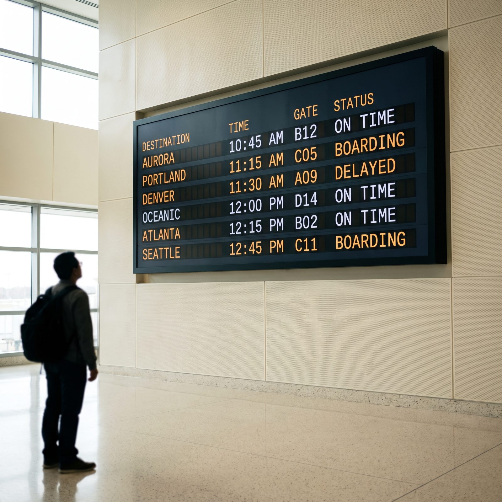 They Check the Departure Board After Security