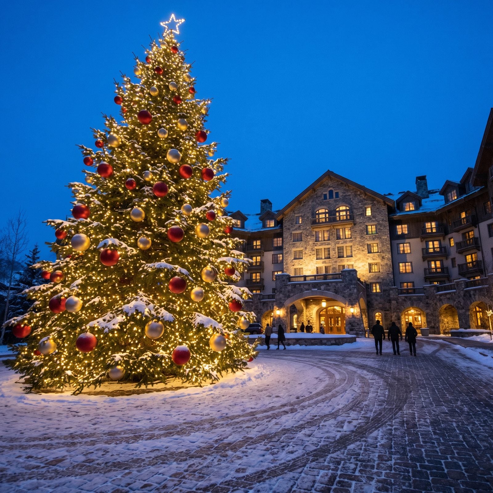 A Towering Outdoor Tree Visible From the Approach