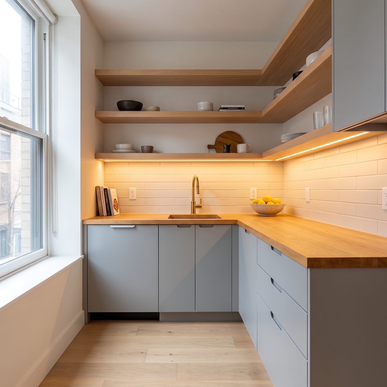 Under-Cabinet Lighting Makes the Kitchen Feel Deeper