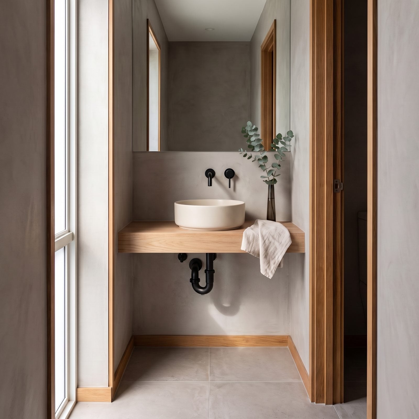 A Vessel Sink Lets the Counter Go Slim