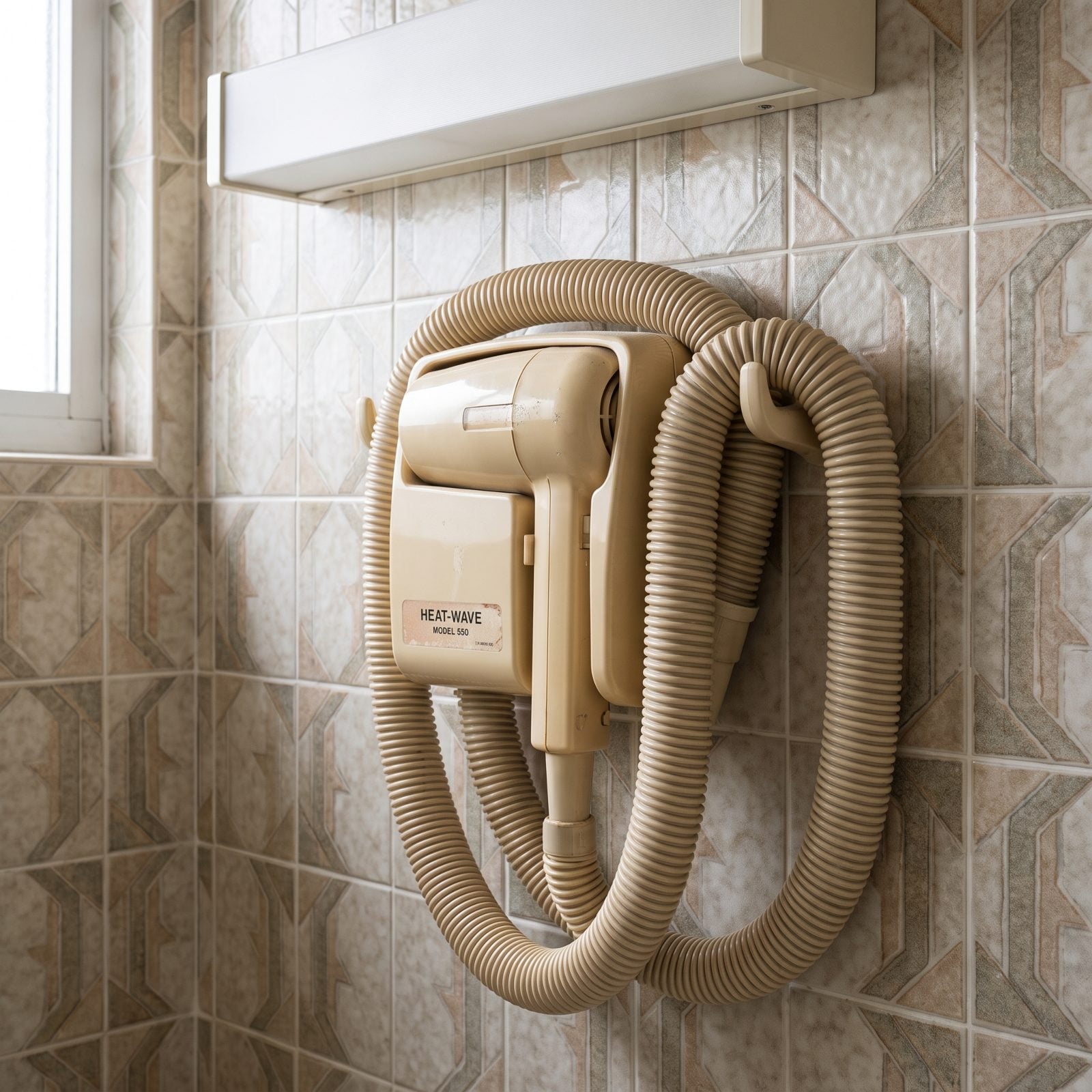 The Wall-Mounted Hair Dryer With the Vacuum Hose