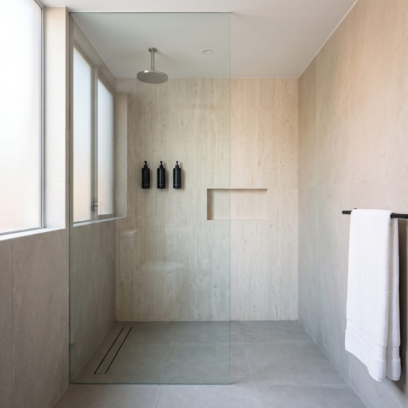Wall-Mounted Shower Dispensers Clear the Ledge and Open the Line of Sight