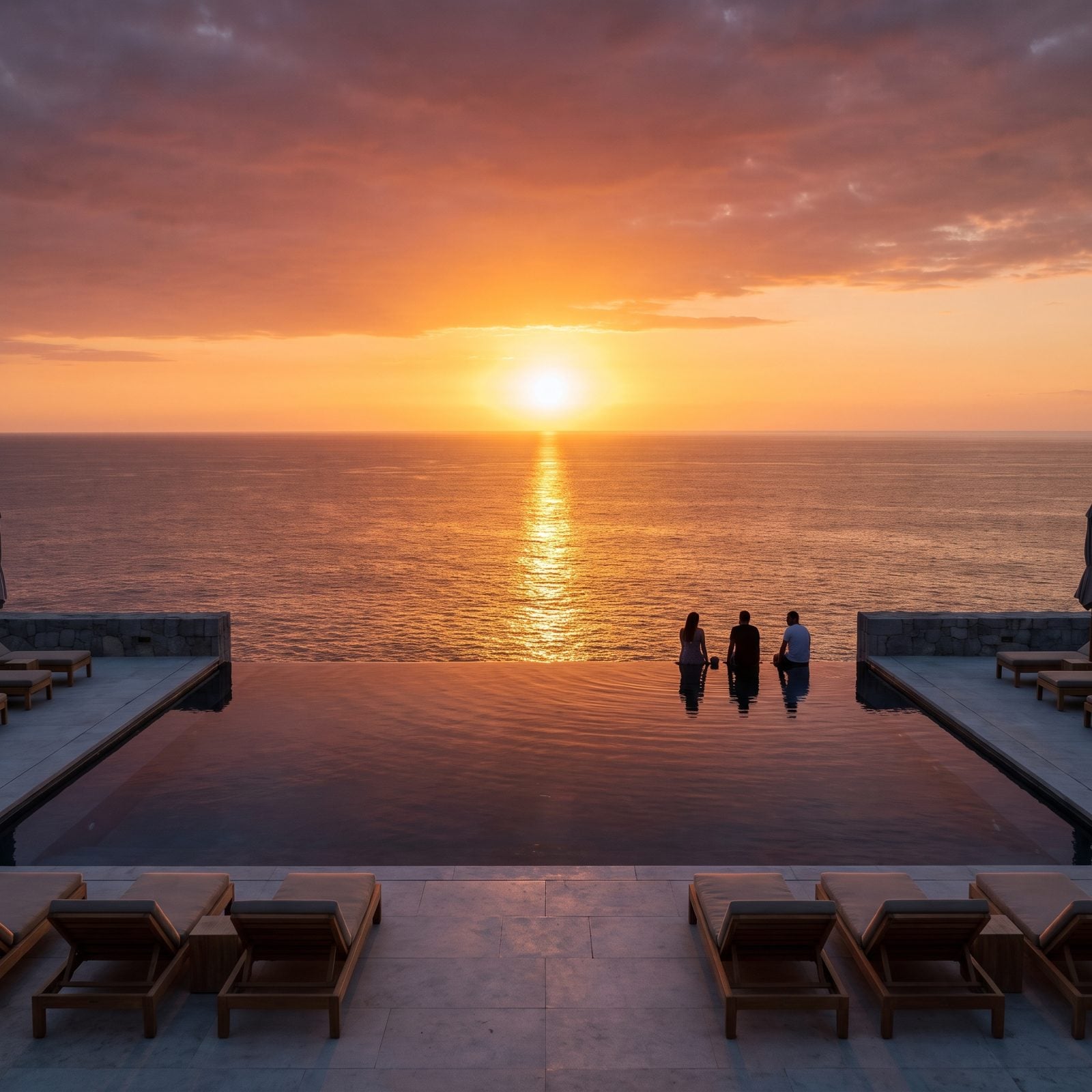 A West-Facing Infinity Pool Built Around the Sunset