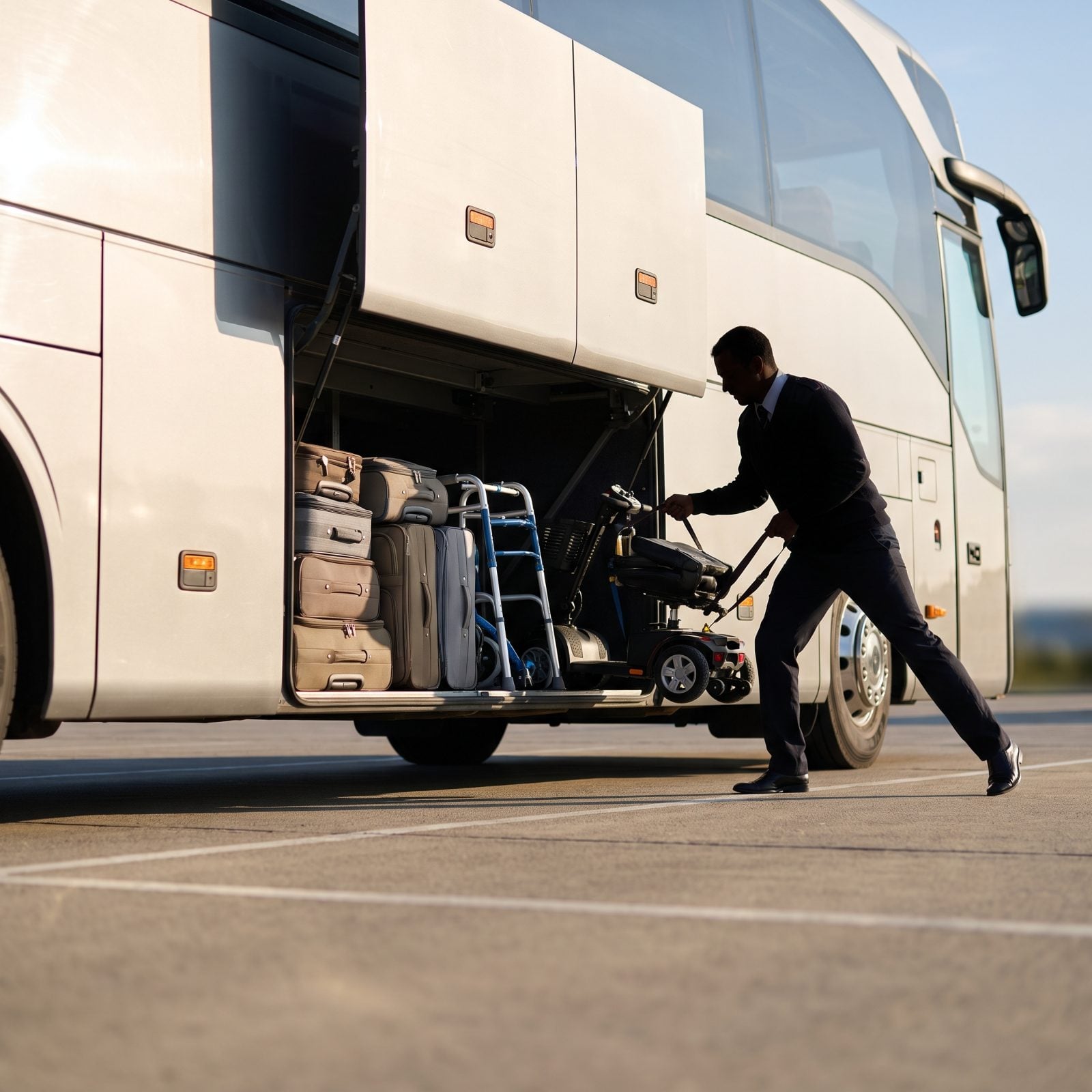 Are Wheelchairs, Walkers, and Folding Scooters Accepted, and Who Loads Them?