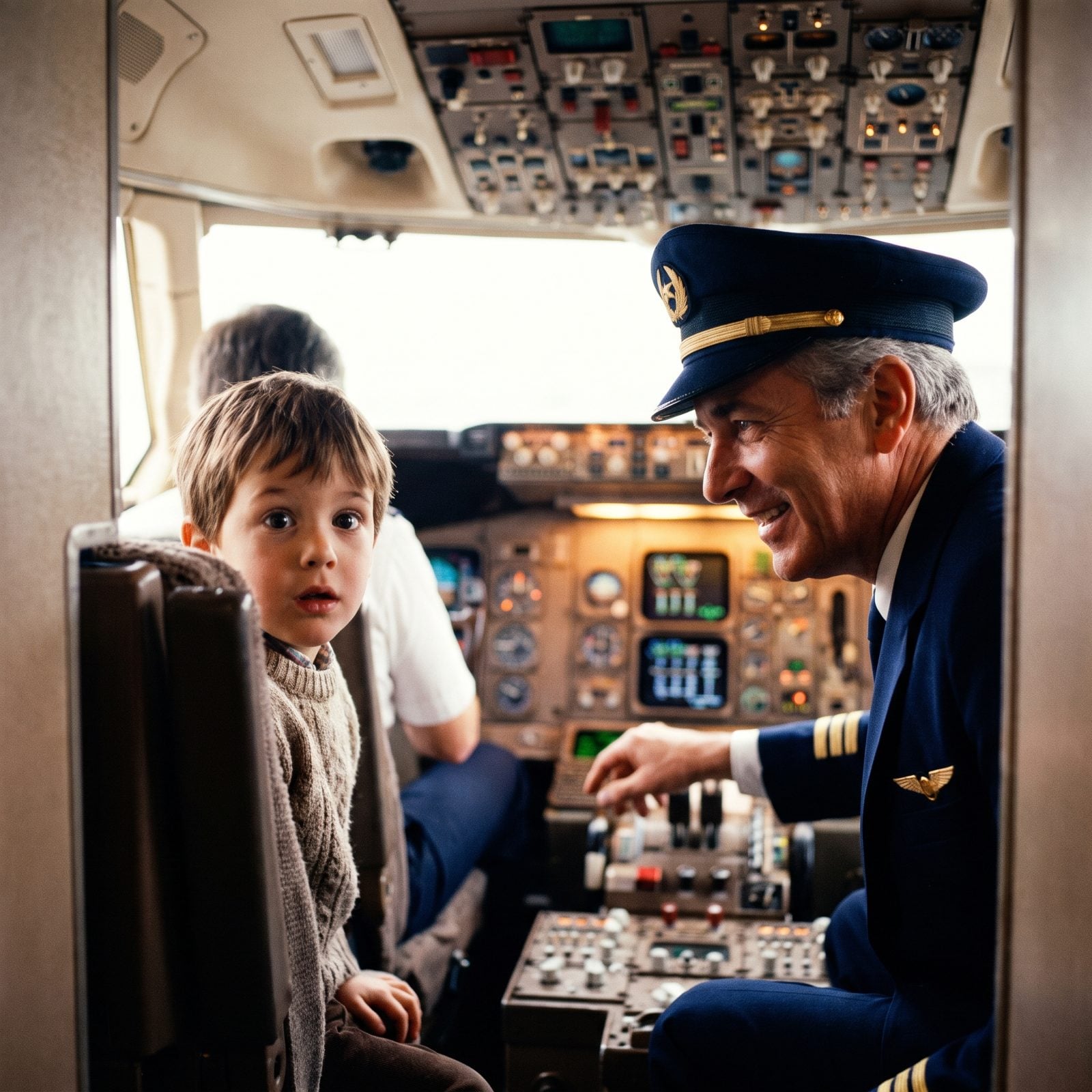 When Kids Got to Visit the Pilots and Peek Into the Cockpit