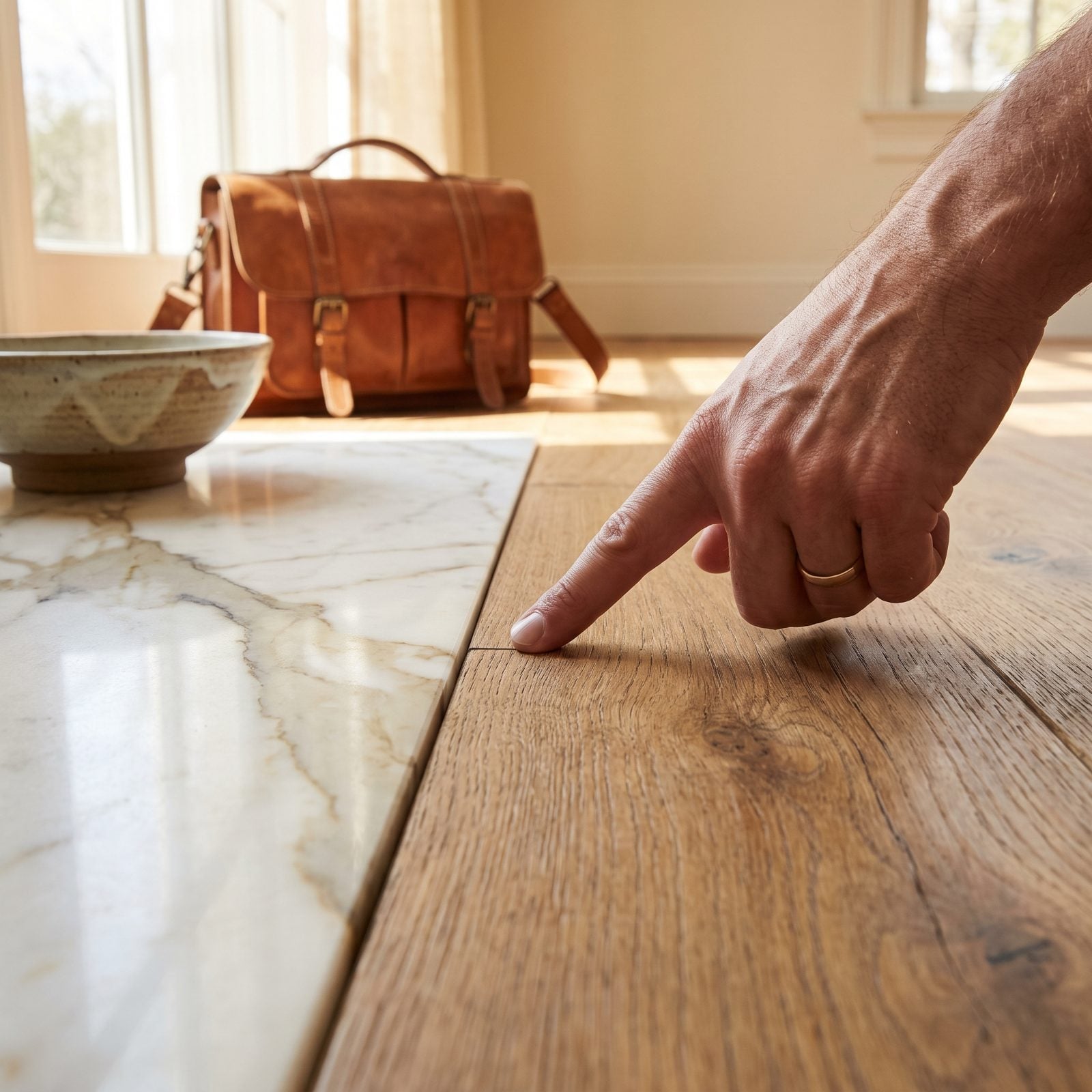 Where the Marble Meets the Wood, and You Can't Feel the Seam