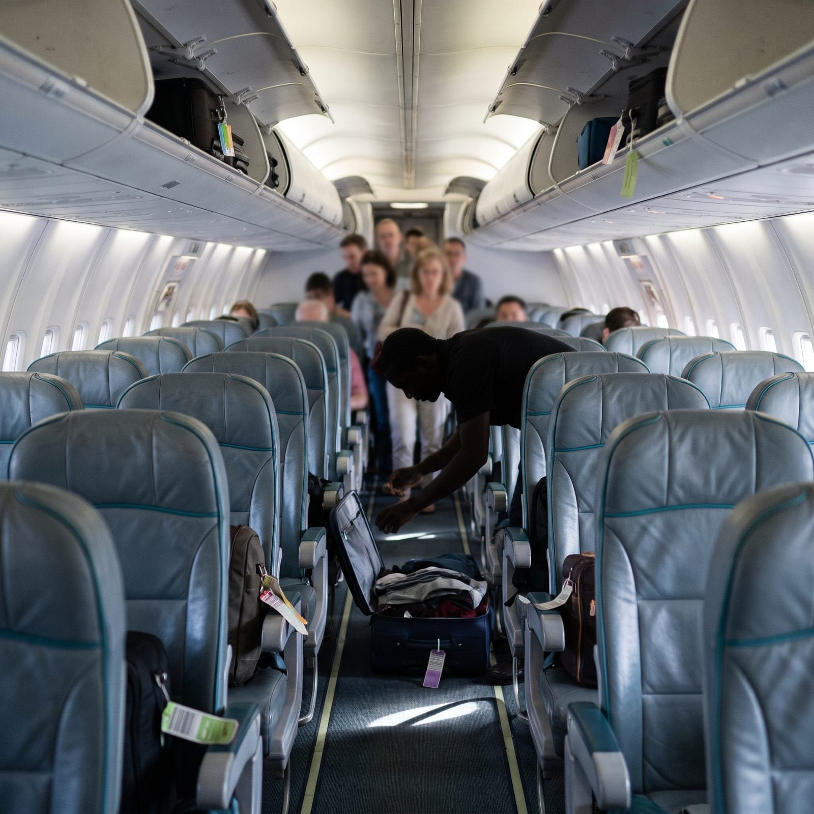 Whether You Block the Aisle to Reorganize Your Bags