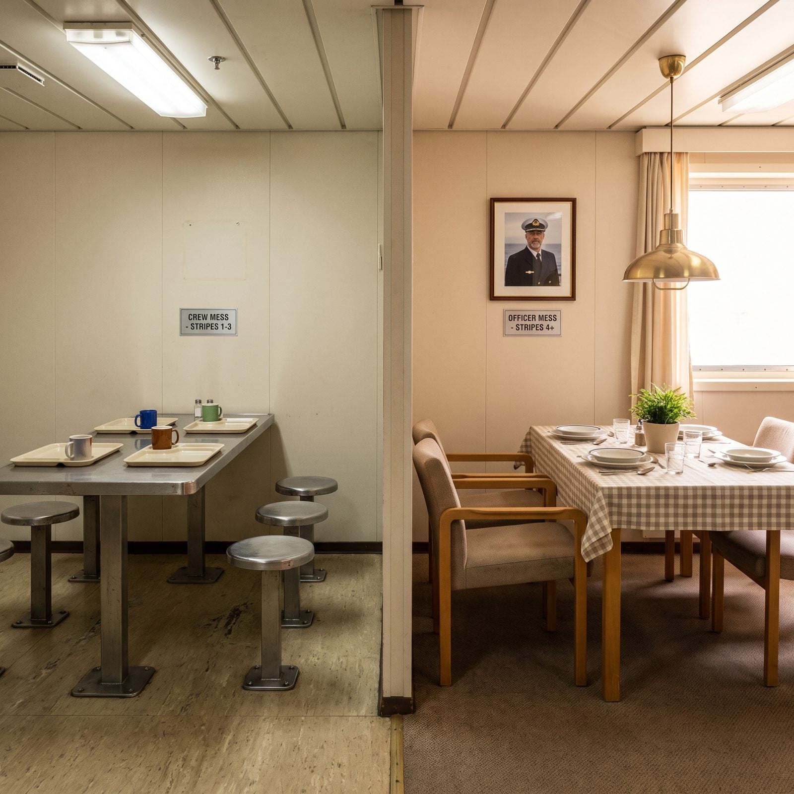 Which Mess Hall You Eat In Depends on Your Stripes