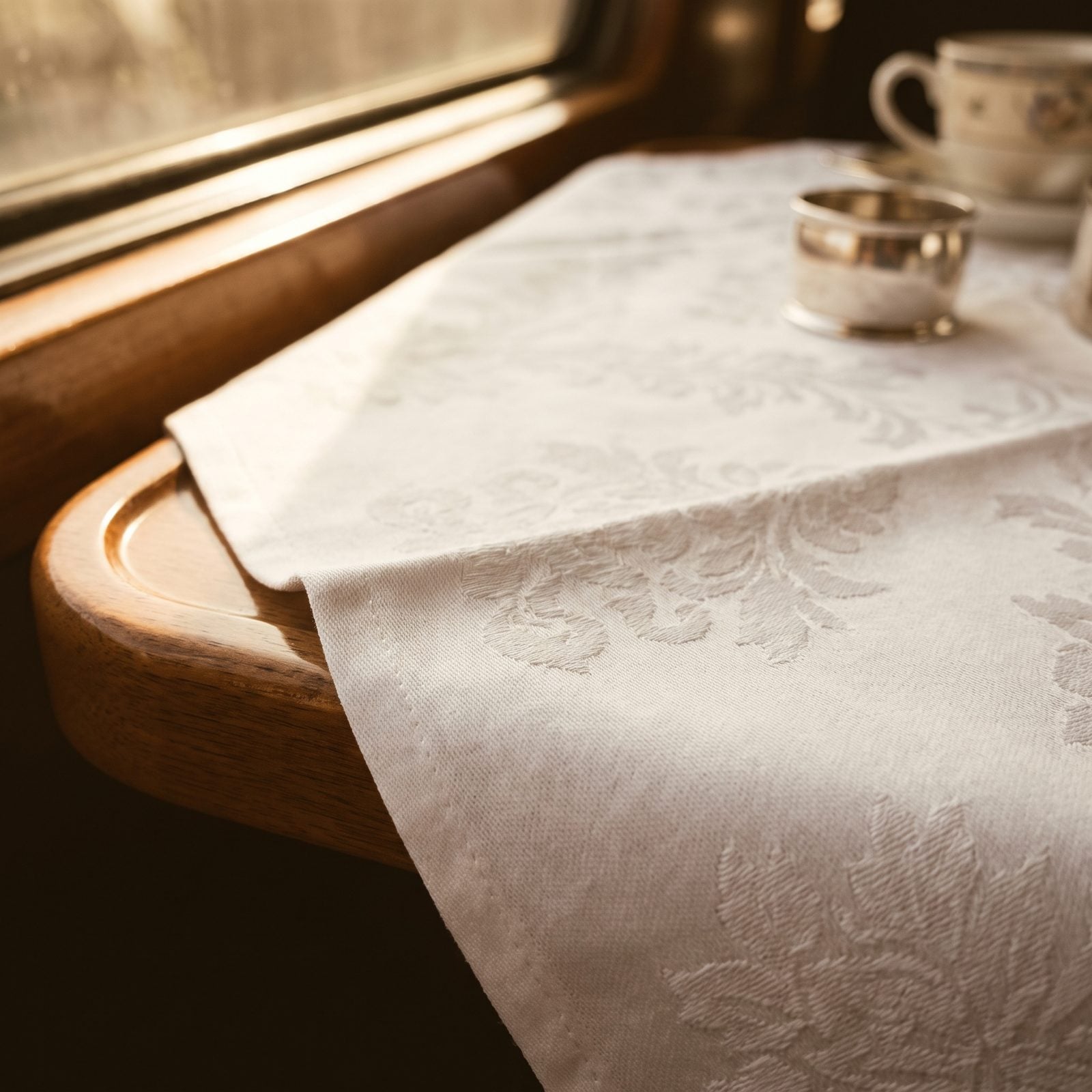 White Tablecloths Pressed Before Every Single Sitting