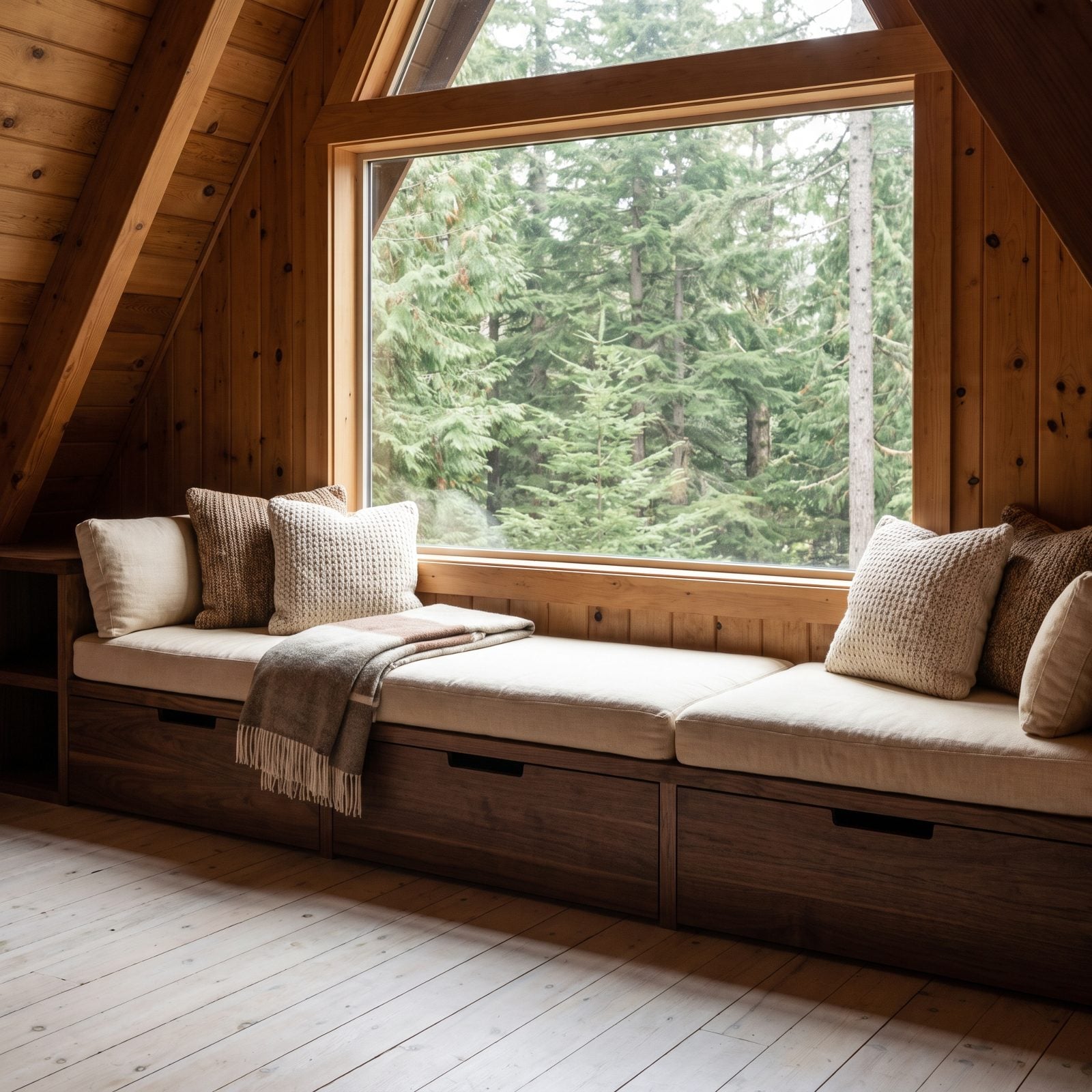 A Window Bench Adds Seating Without Consuming the Room