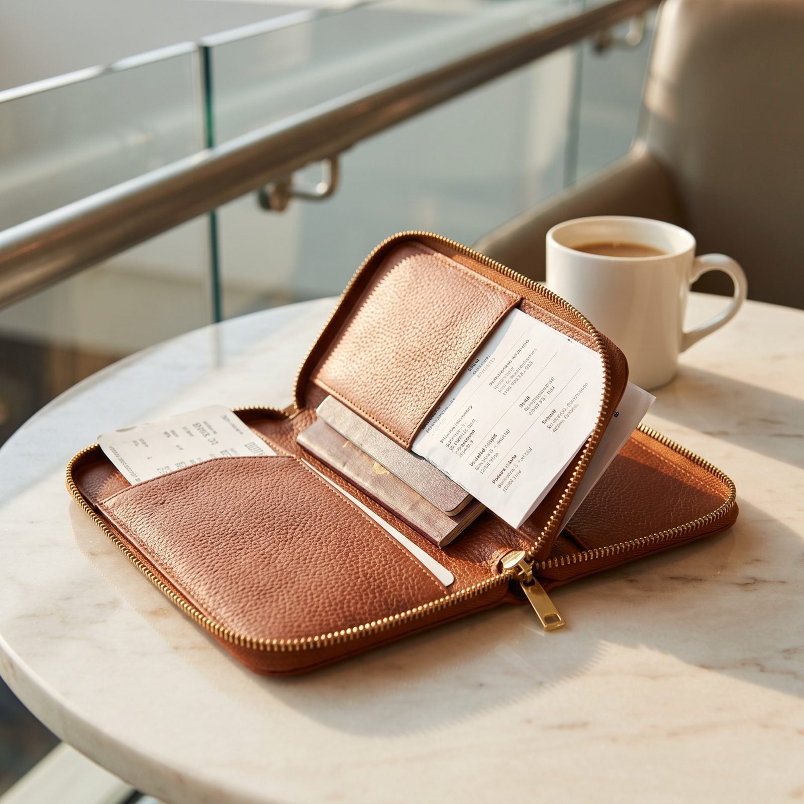 A Zippered Passport Wallet That Keeps Documents Together